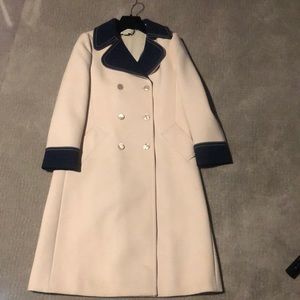 Gucci Double Breasted BI Color Wool Coat in Cream (Size 42 - Large US)